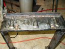 Tacked in place